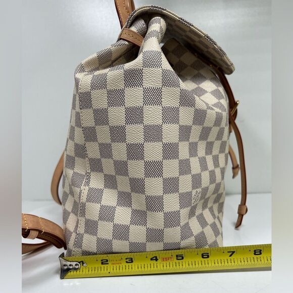 Louis Vuitton Sperone Backpack White Leather Damier Azur, Pink Lining - Picture 10 of 14